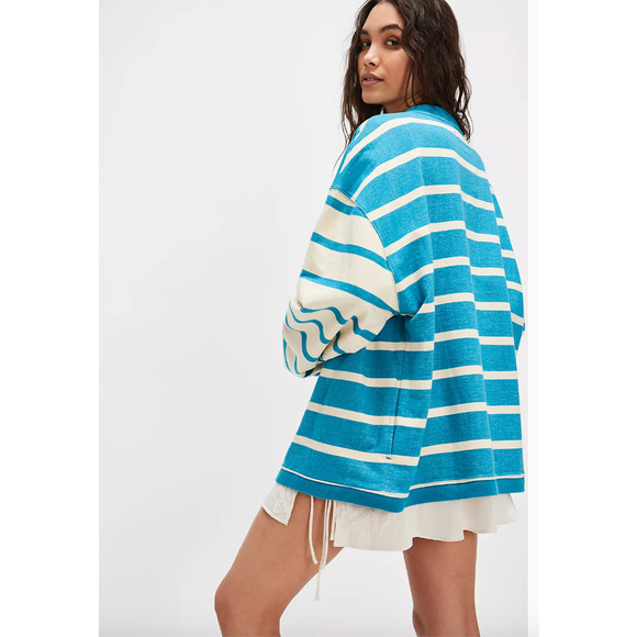 Free People Classic Striped Cardigan Medium - Picture 3 of 5